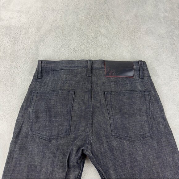 Naked and Famous Men's Size 32x32.5 Weird Guy Red Core Selvedge Raw Denim Jeans - Picture 10 of 11